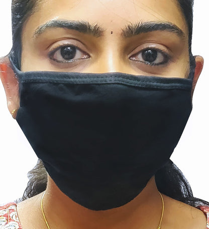 F Gear Cotton Black Dustproof Face Mask (Pack of 100 pieces)