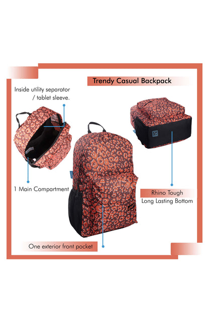 Emprise 23L Animal Print Orange Backpack