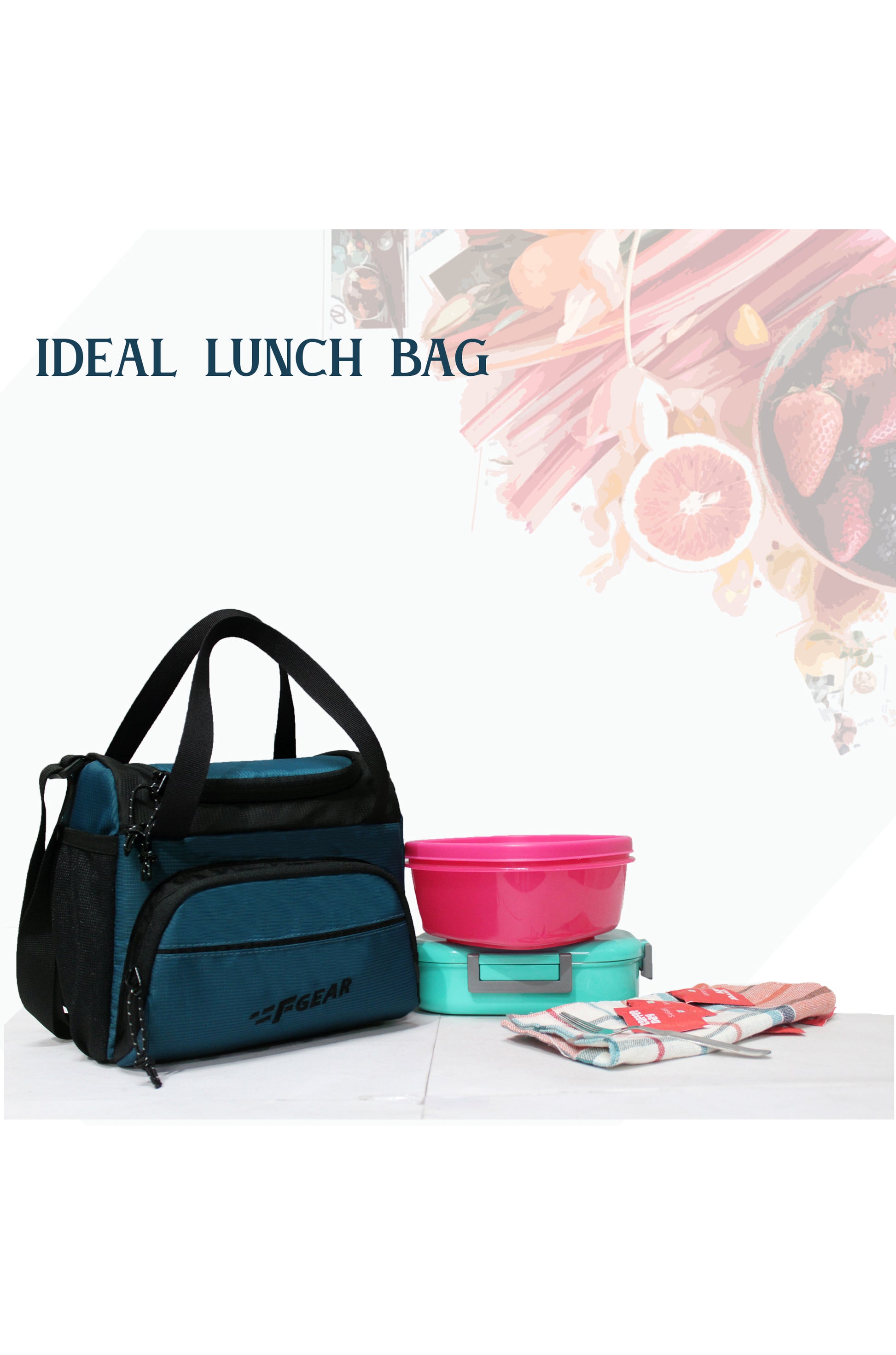 Yolo 6L Marine Blue Black Lunch Bag