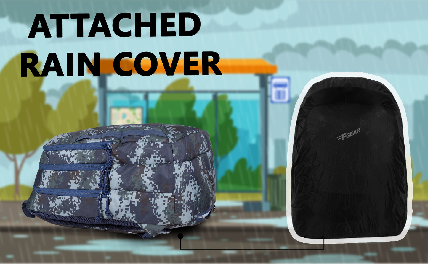 Military Raider 30L Marpat Navy Digital Camo Backpack with Rain Cover