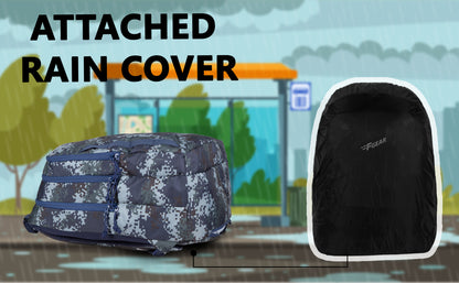 Military Raider 30L Marpat Navy Digital Camo Backpack with Rain Cover