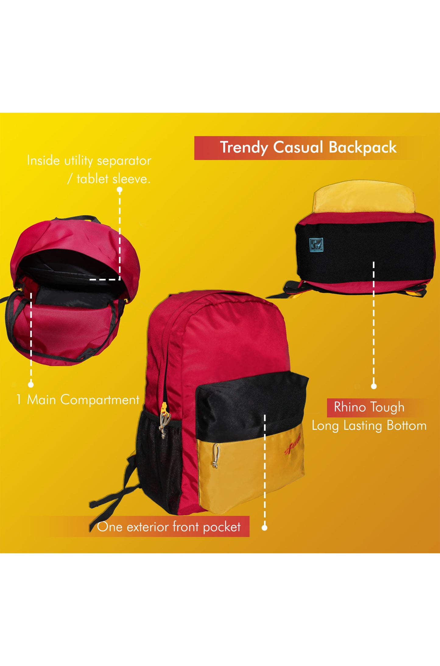 Emprise 23L Guc Red Yellow Black Backpack