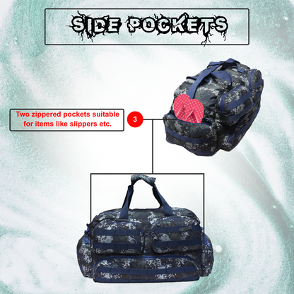 Skyler 48L Marpat Navy Travel Duffel Bag
