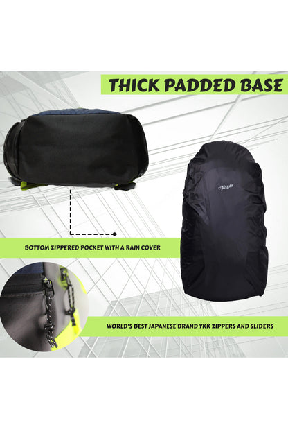 Larkin 28L Navy Blue Black Backpack with Rain Cover