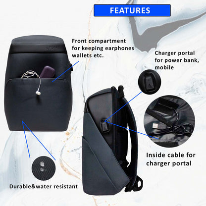 Captain 20L Grey Anti-theft Laptop Backpack