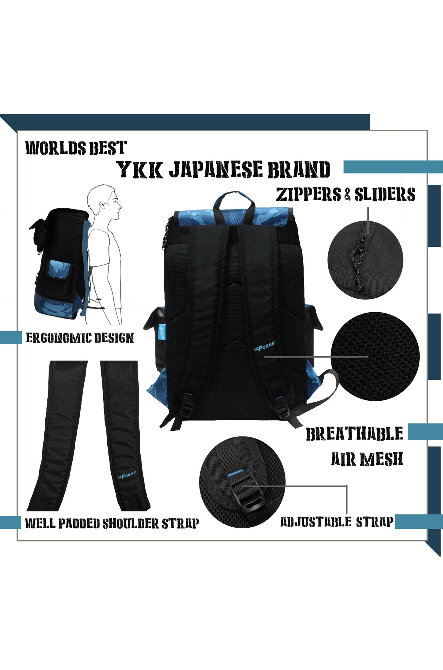 Cyrus 32L ERDL Blue Digital Camo Laptop Backpack