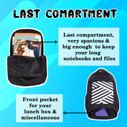 Einstein 30L Black White Backpack