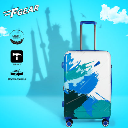 Picasso 24" Blue Expandable Medium Check- in Suitcase