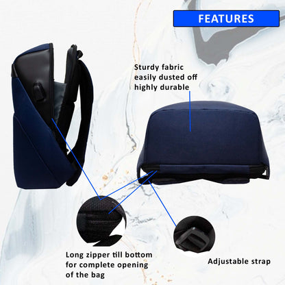 Captain 20L Navy Anti-theft Laptop Backpack