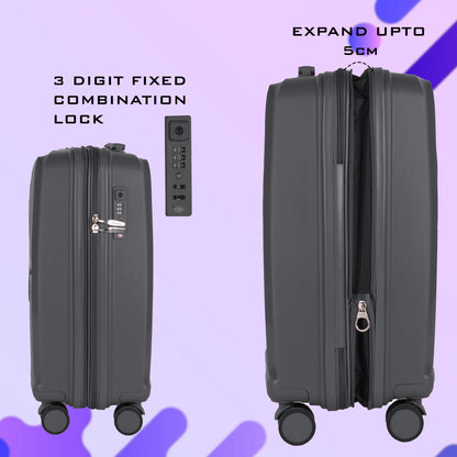 STV PP02 24" Dark Grey Expandable Medium Check-in Suitcase