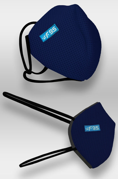 F Gear Pearl F95 Mask Navy Blue Pack of 1 Safeguard 7 layer ISO CE SITRA lab certified >95% Bacteria Filtration