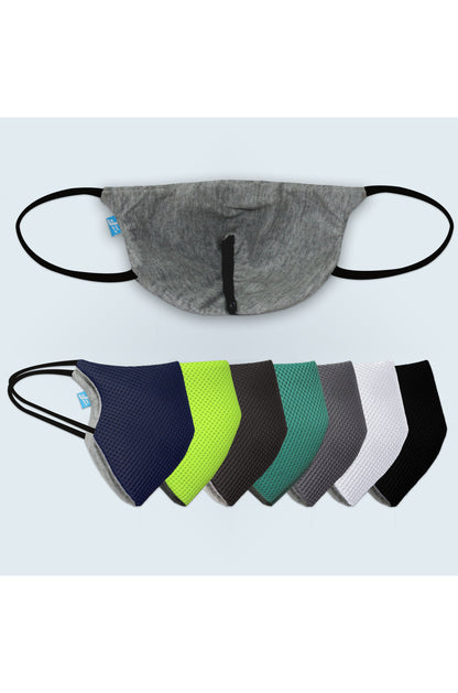 F Gear Coroguard F95 Mask Black-Navy blue-F-green-White-Pavement-Sea green-Wet weather 7 layer ISO CE SITRA lab certified >95% Bacteria Filtration PACK-7