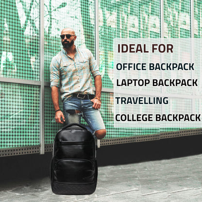 Luxur V2 27L Black Laptop Backpack with Raincover