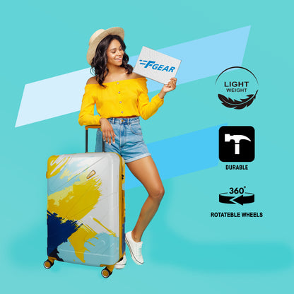 Picasso 28" Yellow Expandable Large Check- in Suitcase