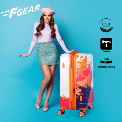 Picasso 28" Orange Expandable Large Check- in Suitcase