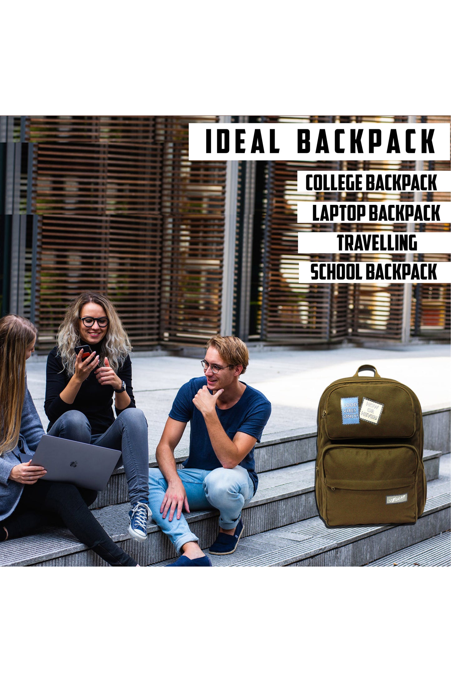 Informer 34L Olive Canvas Laptop Backpack