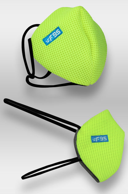 F Gear Pearl F95 Mask F Green Pack of 1 Safeguard 7 layer ISO CE SITRA lab certified >95% Bacteria Filtration