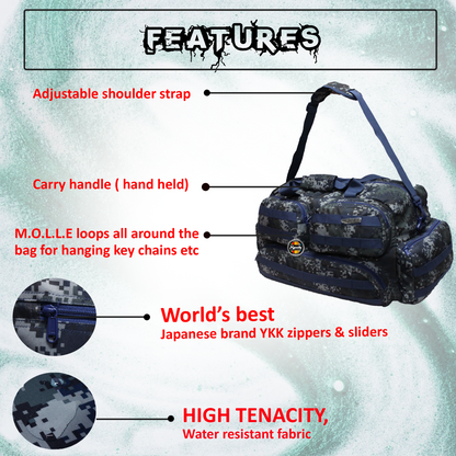 Skyler 48L Marpat Navy Travel Duffel Bag