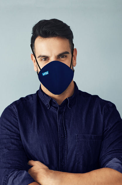 F Gear Pearl F95 Mask Navy Blue Pack of 1 Safeguard 7 layer ISO CE SITRA lab certified >95% Bacteria Filtration