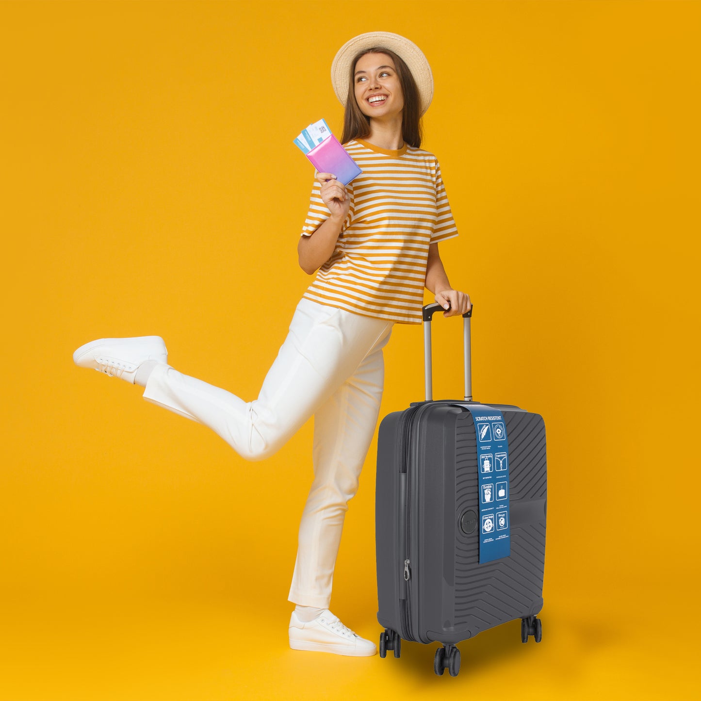 Sentinel 20" Dark Grey Expandable Cabin (Small) Suitcase
