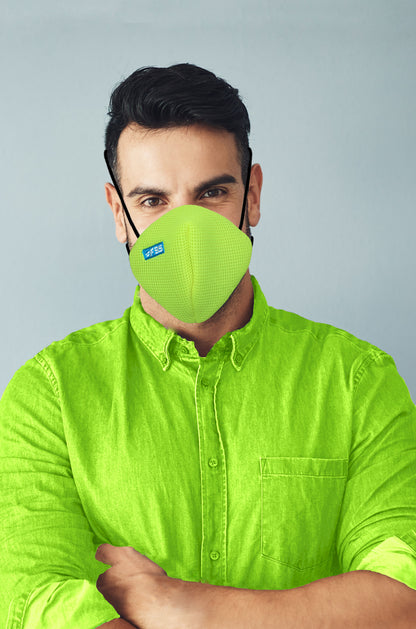 F Gear Pearl F95 Mask F Green Pack of 1 Safeguard 7 layer ISO CE SITRA lab certified >95% Bacteria Filtration