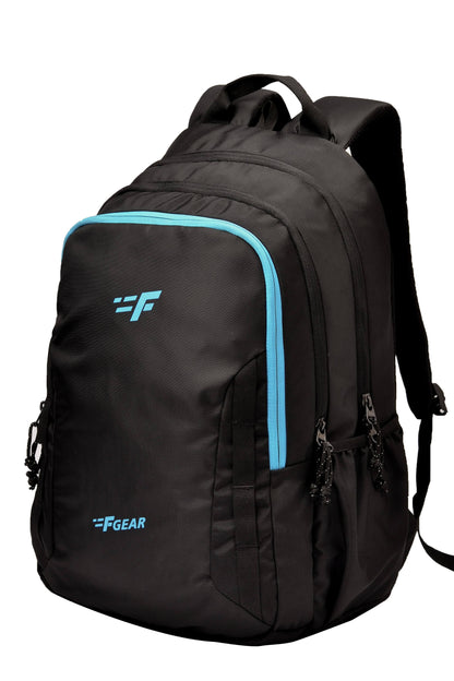 Raider 30L Black Blue Backpack With Rain Cover