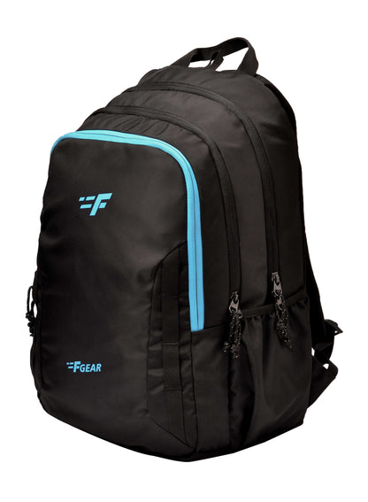 Raider 30L Black Blue Backpack With Rain Cover