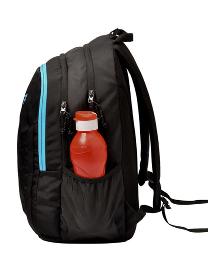Raider 30L Black Blue Backpack With Rain Cover