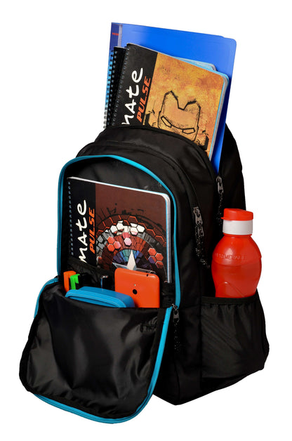 Raider 30L Black Blue Backpack With Rain Cover