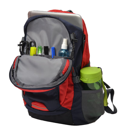 Fortune 27L Navy Blue Red Rucksack