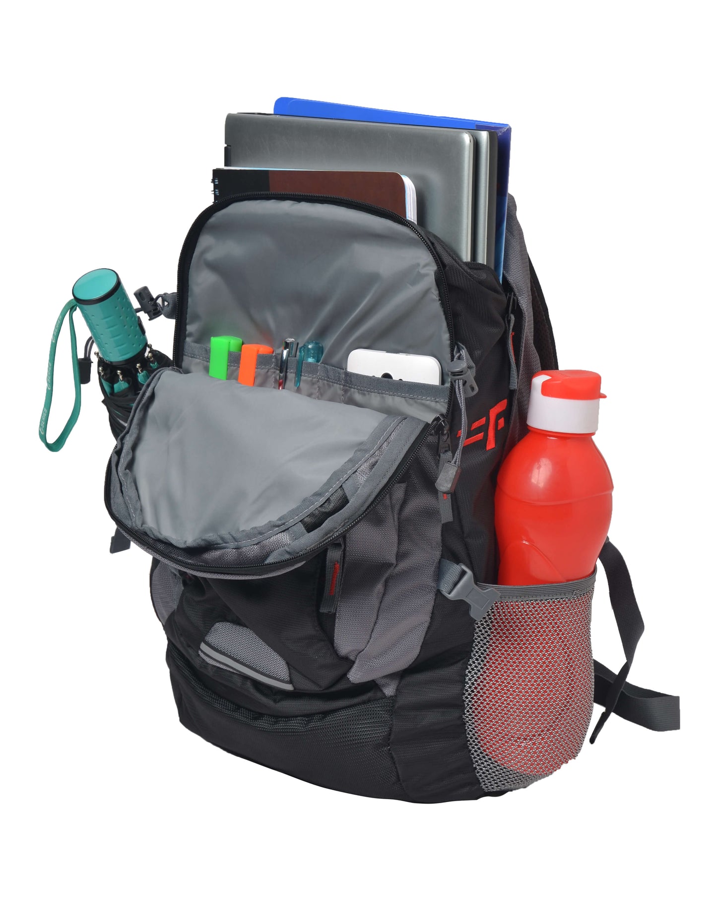 Fortune 27L Black Grey Rucksack