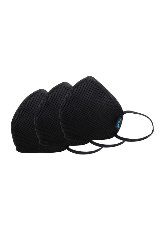 F95  Black Reusable Washable  F Gear Mask Pack-3