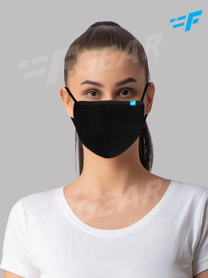 F95  Black Reusable Washable  F Gear Mask Pack-3