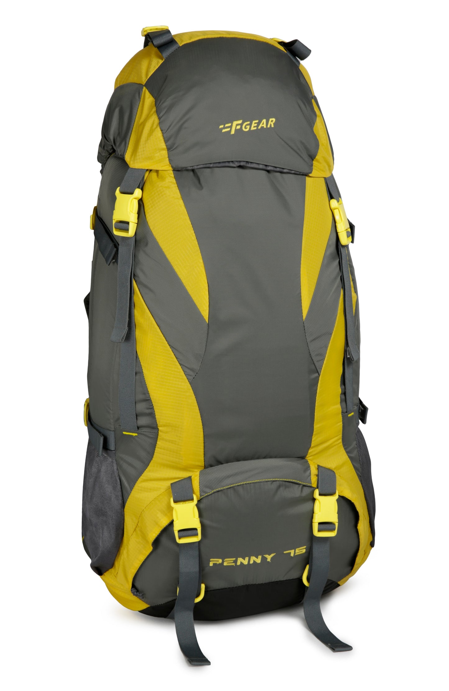 Penny 75L Yellow Gry Rucksack with Rain Cover