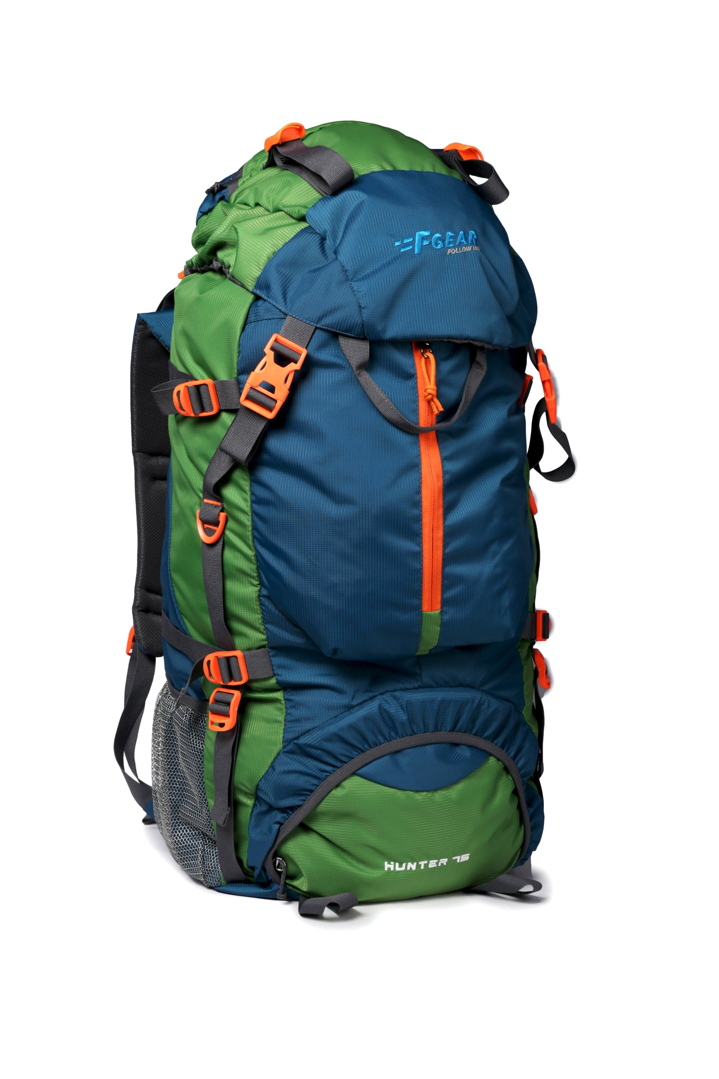 Hunter 75L Blue Green Rucksack with Raincover