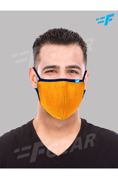 7layer F95 CE ISO SITRA Lab tested >95% BFE reusable washable Safeguard mask Yellow color Pack of 1