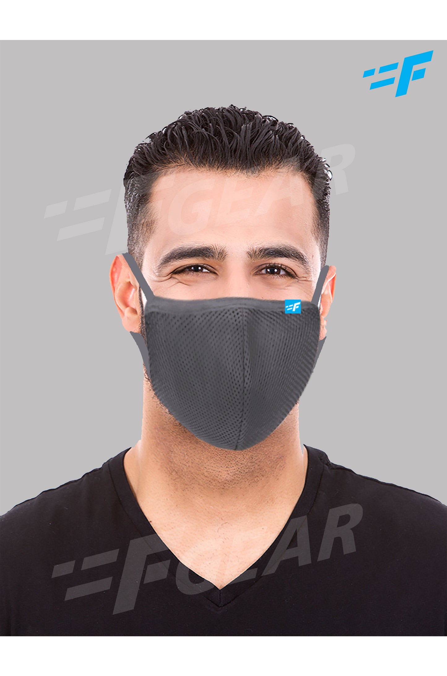 7layer F95 CE ISO SITRA Lab tested >95% BFE reusable washable Safeguard mask Dark Grey color Pack of 1