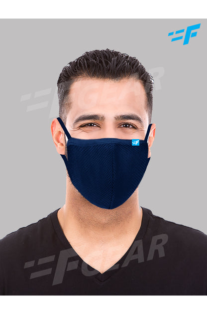 7layer F95 CE ISO SITRA Lab tested >95% BFE reusable washable Safeguard mask Navy Blue color Pack of 1