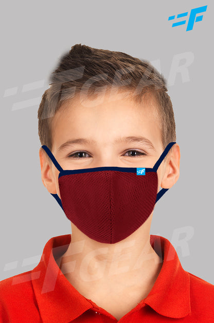 7layer F95 CE ISO SITRA Lab tested >95% BFE reusable washable Safeguard mask Red color Pack of 1