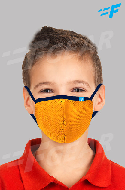 7layer F95 CE ISO SITRA Lab tested >95% BFE reusable washable Safeguard mask Yellow color Pack of 1