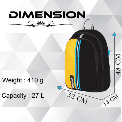 Salient 27L Guc Black Yellow Backpack