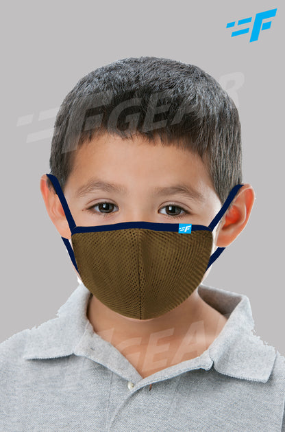 7layer F95 CE ISO SITRA Lab tested >95% BFE reusable washable Safeguard mask Khaki color Pack of 1