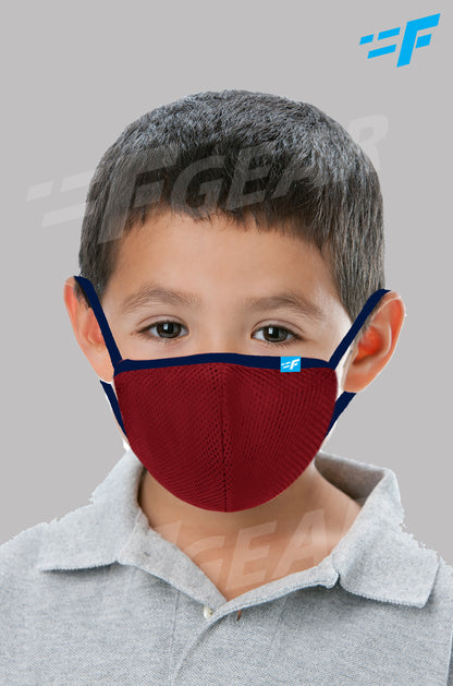 7layer F95 CE ISO SITRA Lab tested >95% BFE reusable washable Safeguard mask Red color Pack of 1