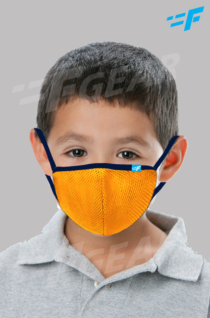 7layer F95 CE ISO SITRA Lab tested >95% BFE reusable washable Safeguard mask Yellow color Pack of 1