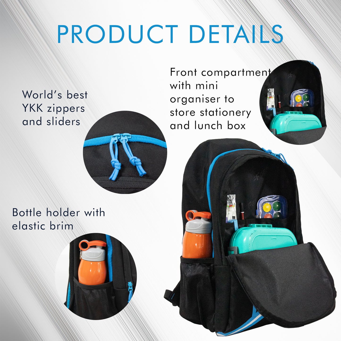 Frontier 25L Black Blue Backpack