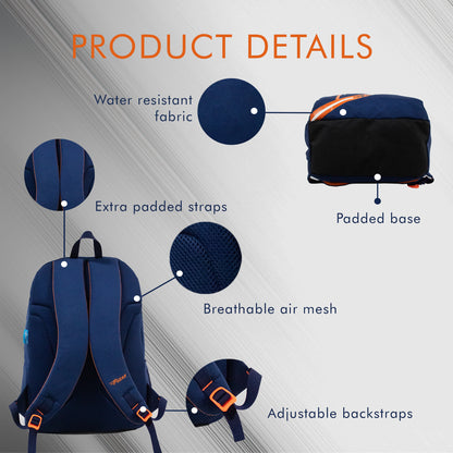 Frontier 25L Navy Orange Backpack
