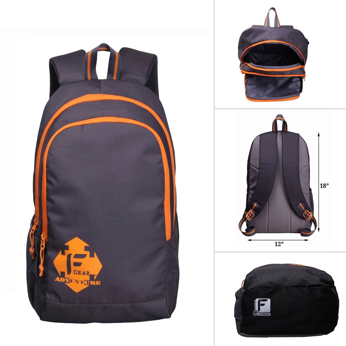 Castle 22L Grey Orange Backpack