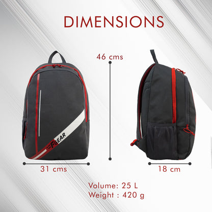 Frontier 25L Grey Red Backpack
