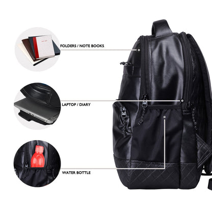 Luxur 23L Black Laptop Backpack