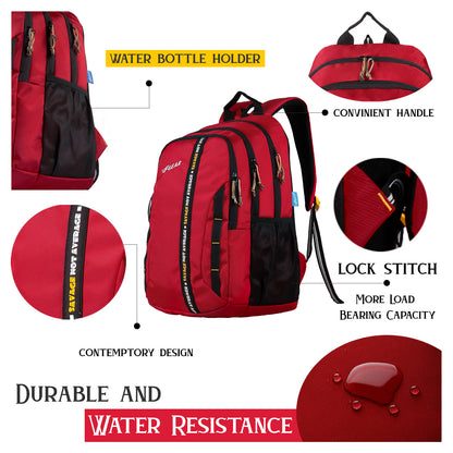 Raider 30L Guc Red Backpack With Rain Cover